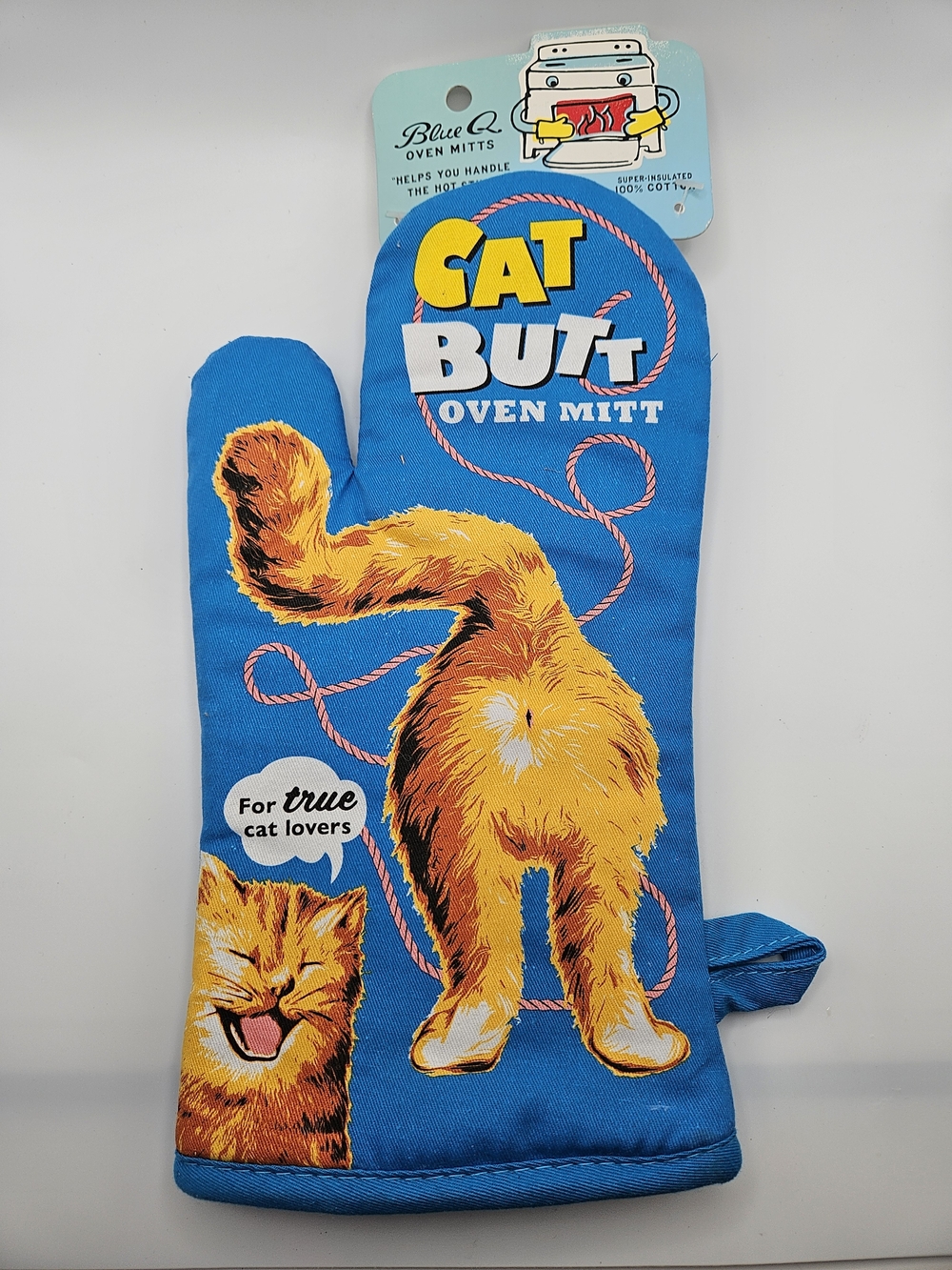 NEW Blue Q Funny Cat Butt Oven Mitt Super-Insulated 100% Cotton